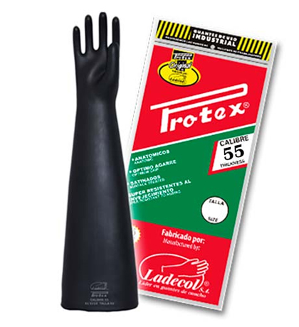 GUANTE PVC CALIBRE 55 LARGO 24&quot; PROTEX  (PAR)