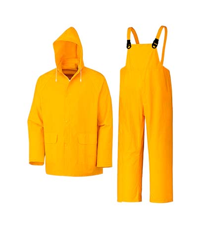 CONJUNTO DE LLUVIA PVC LIVIANO AMARILLO - STEELPRO