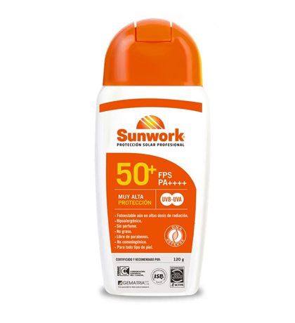 PROTECTOR SOLAR FPS 50+ 120 ML- SUNWORK